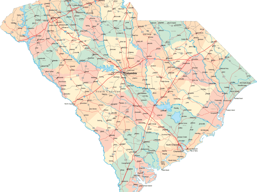 South Carolina Road Map SC Road Map South Carolina Highway Map