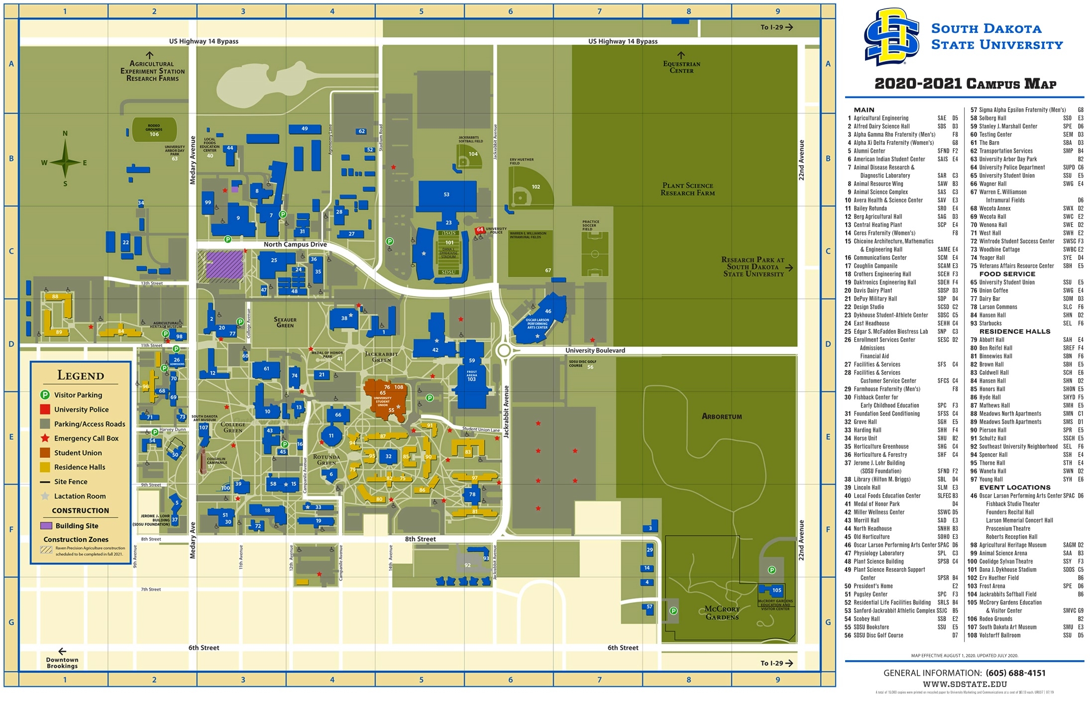 Sdsu Campus Map Printable