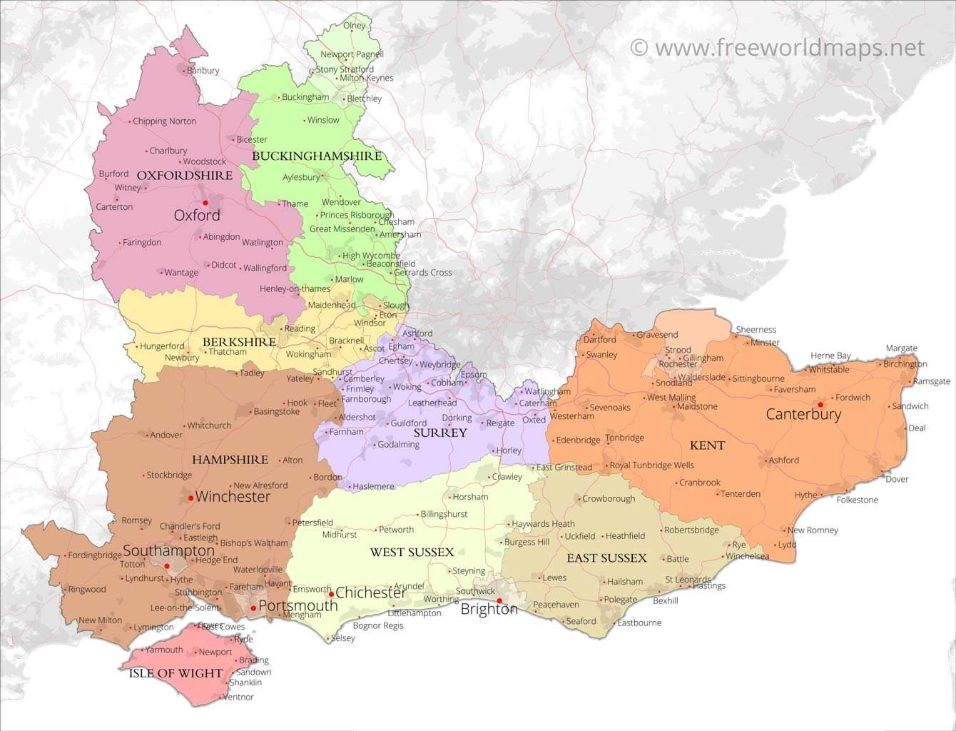 South East England Maps