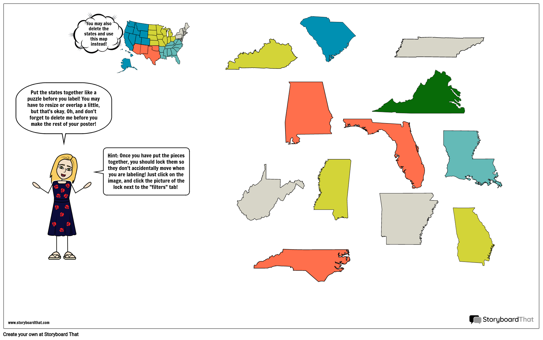 Southeast Region Map Activity Explore US Geography 2025 