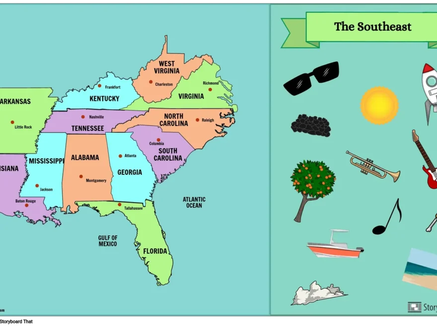 Southeast Region Map Activity Explore US Geography 2025
