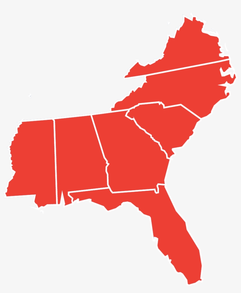 Printable Southeast Region Map In Color