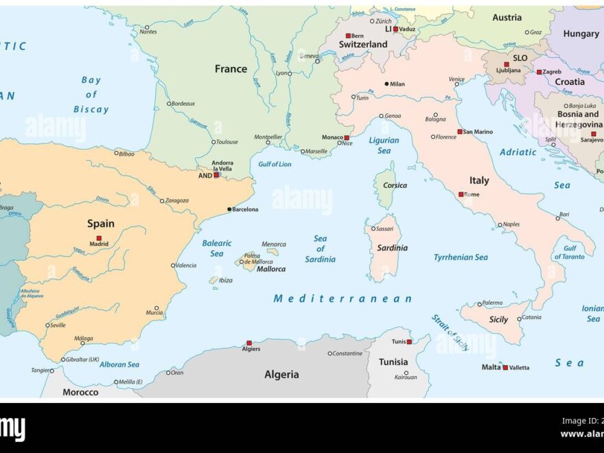Southern Europe Map Hi res Stock Photography And Images Alamy