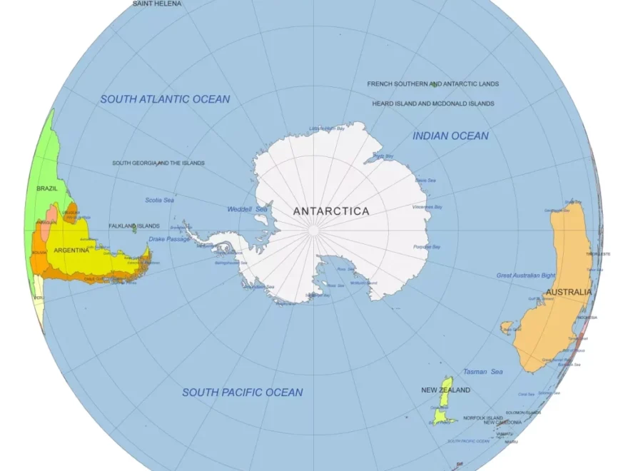 Southern Hemisphere From Space Printable Vector Maps