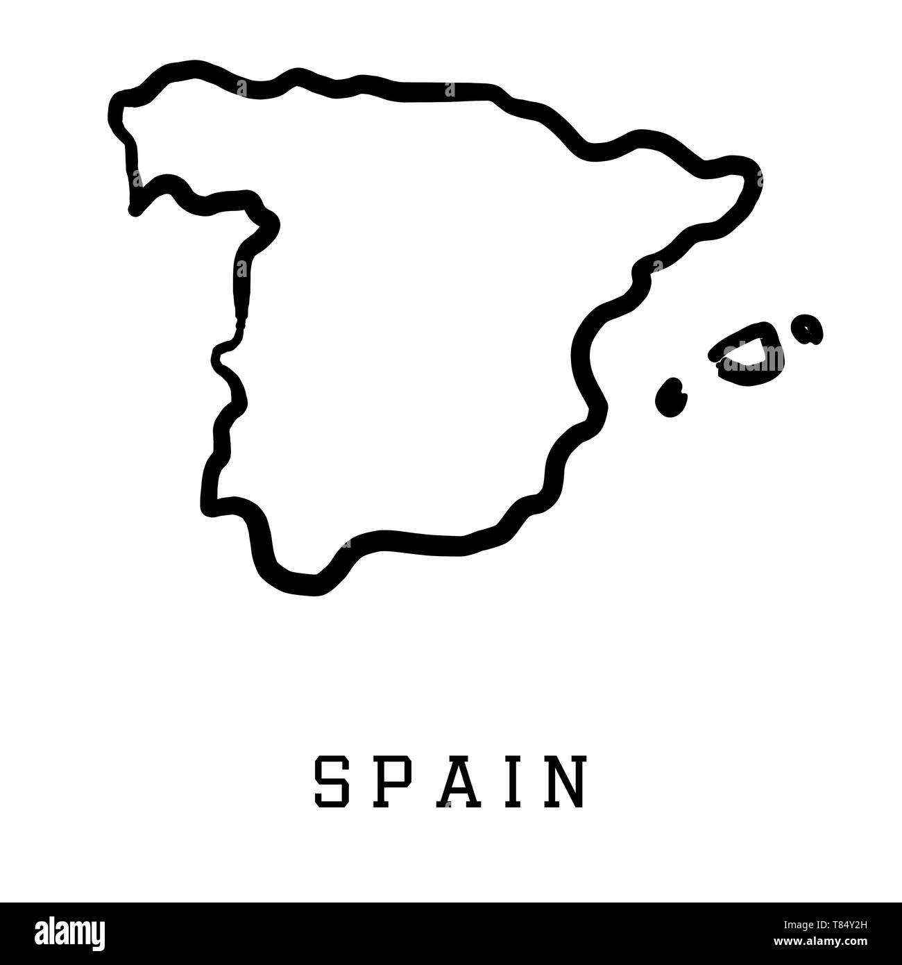 Spain Map Outline Printable