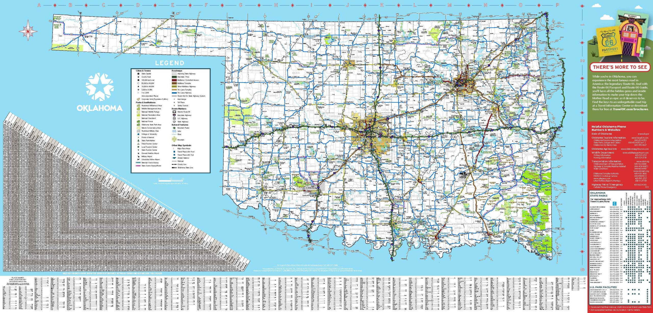 Oklahoma Highway Map Printable