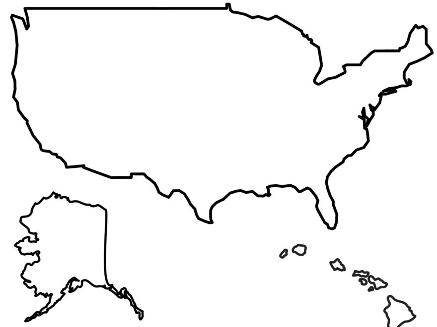 State Outlines Blank Maps Of The 50 United States GIS Geography
