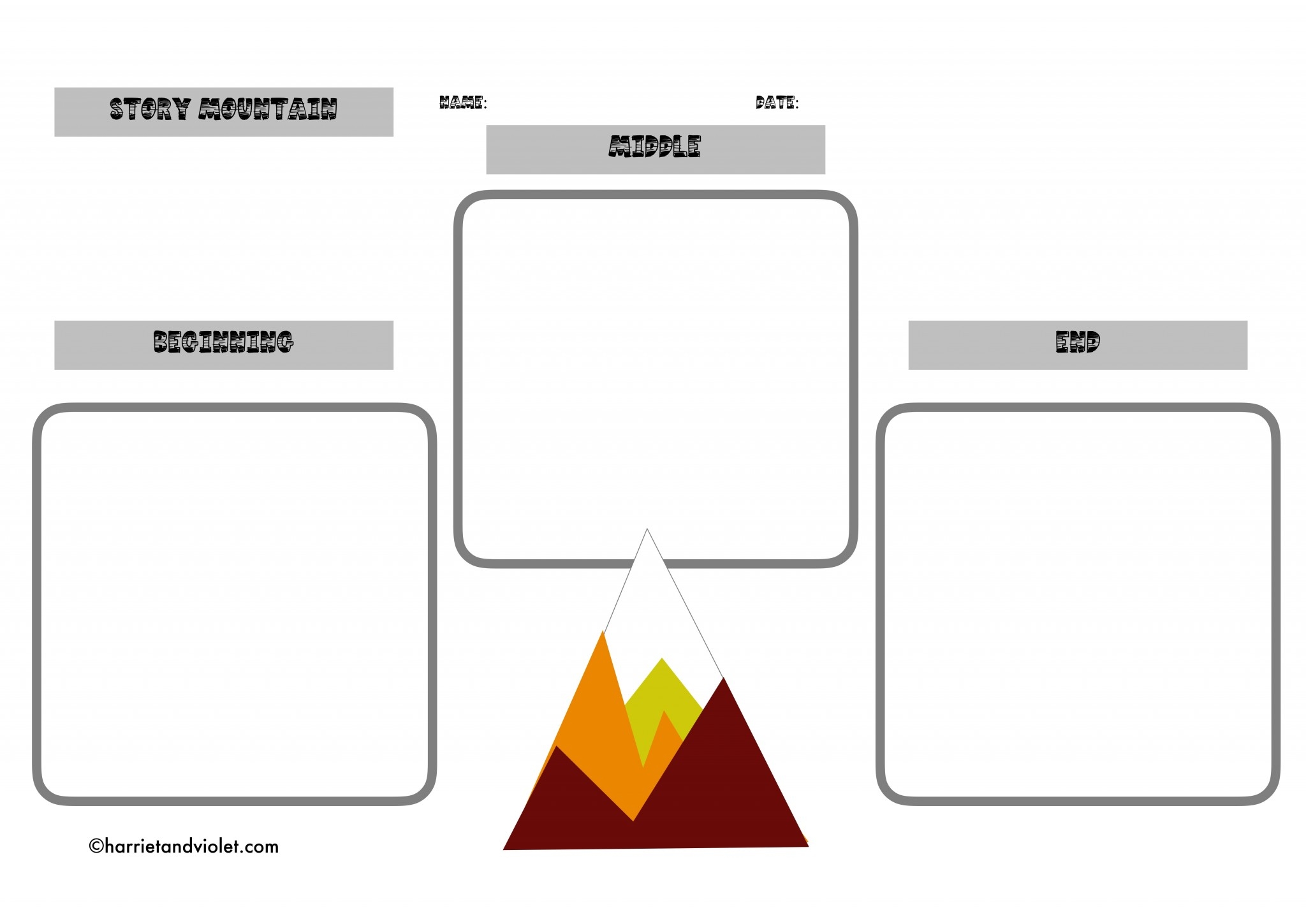 Story Mountain Template Printable Teaching Resources Print Play Learn
