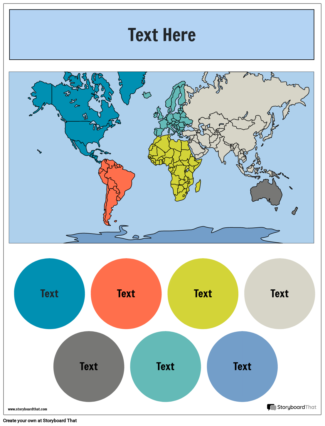 Printable Continents And Oceans Cut Outs Map