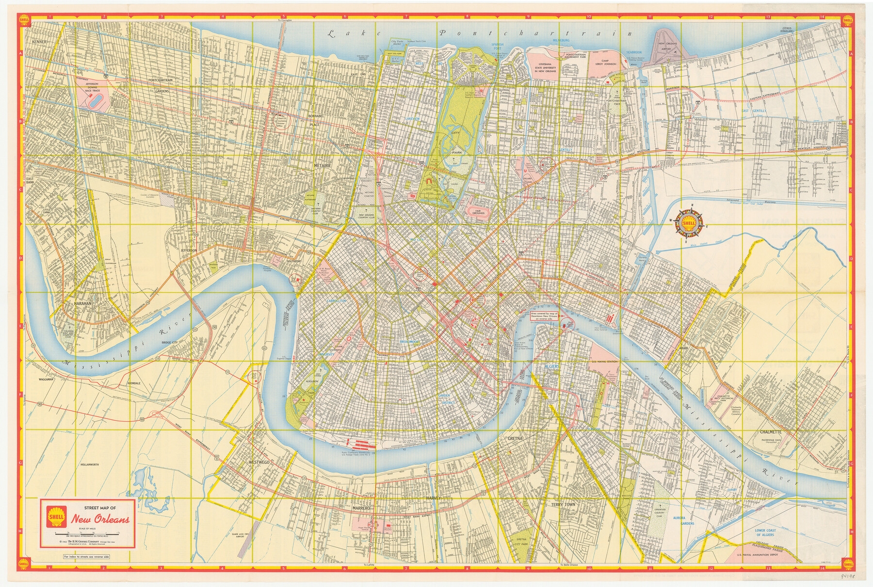 New Orleans Street Map Printable
