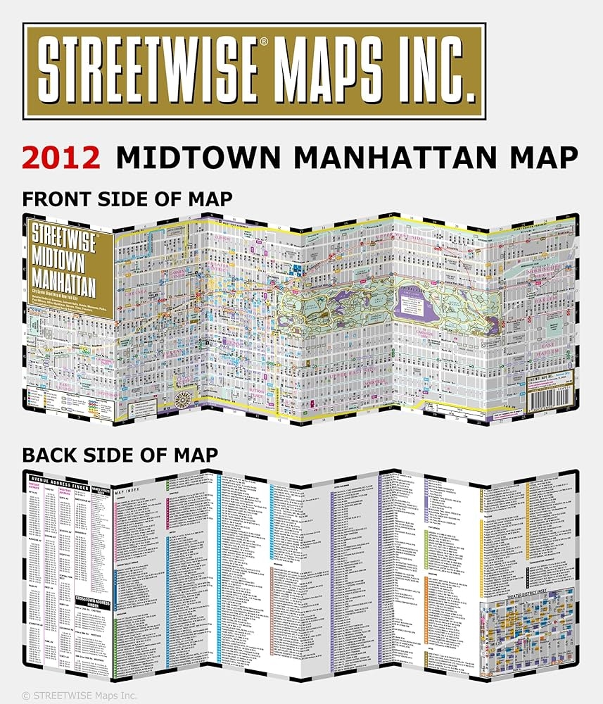 Streetwise Midtown Manhattan Map Laminated City Street Map Of Midtown Manhattan New York Brown Michael 9780935039047 Amazon Books