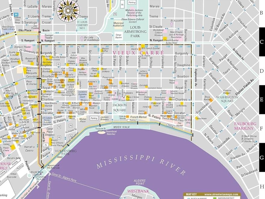 Streetwise New Orleans Map Laminated City Center Street Map Of New Orleans Louisiana Streetwise Maps 9781931257121 Amazon Books