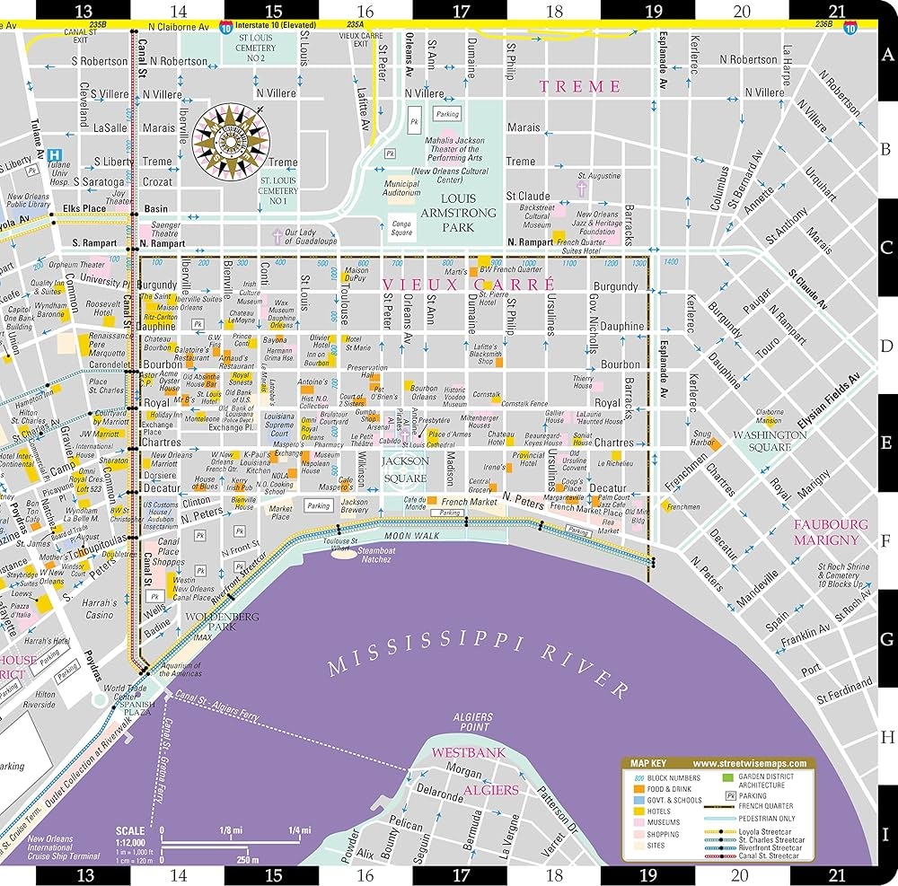 Streetwise New Orleans Map Laminated City Center Street Map Of New Orleans Louisiana Streetwise Maps 9781931257121 Amazon Books