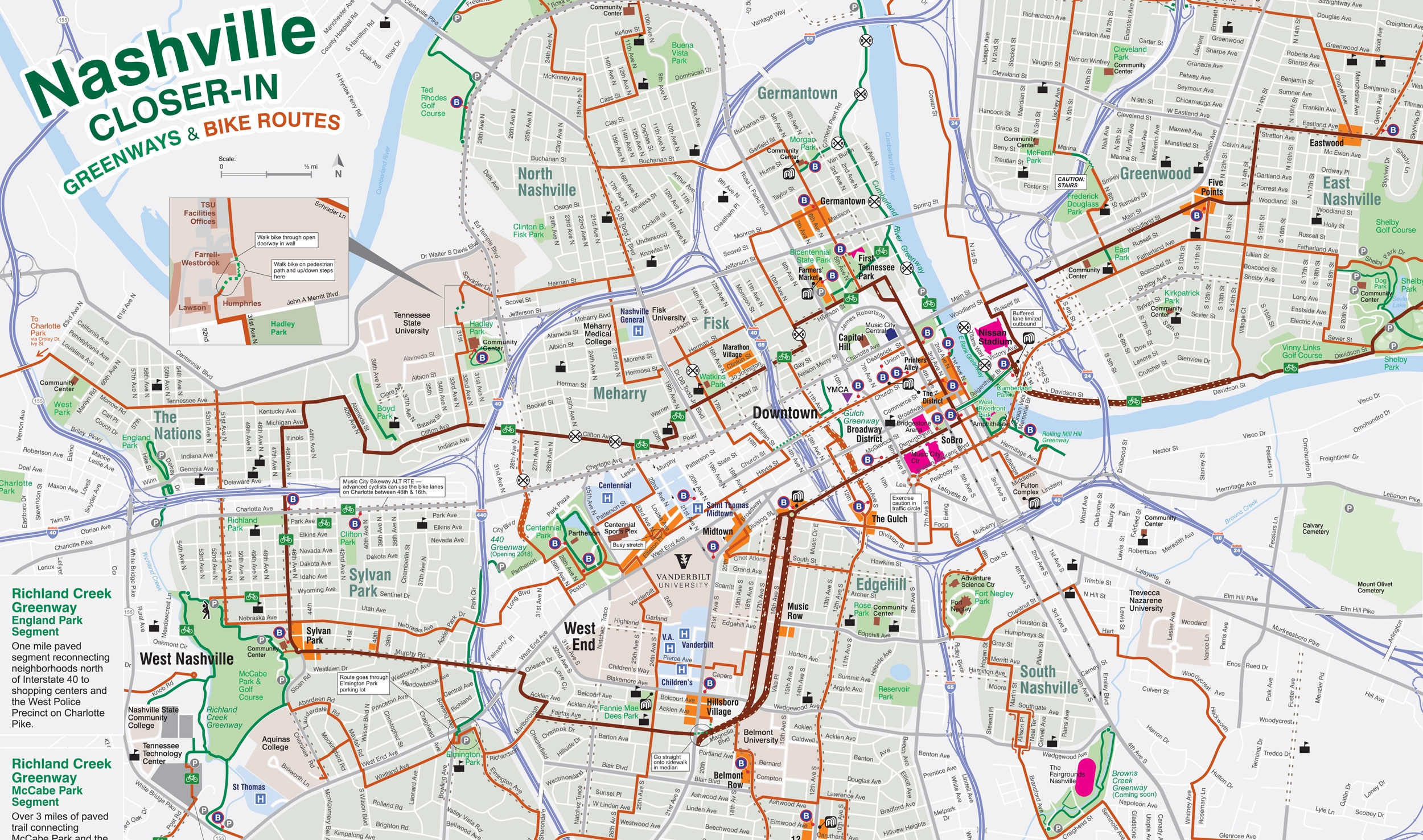 Printable Map Of Nashville Places To Visit