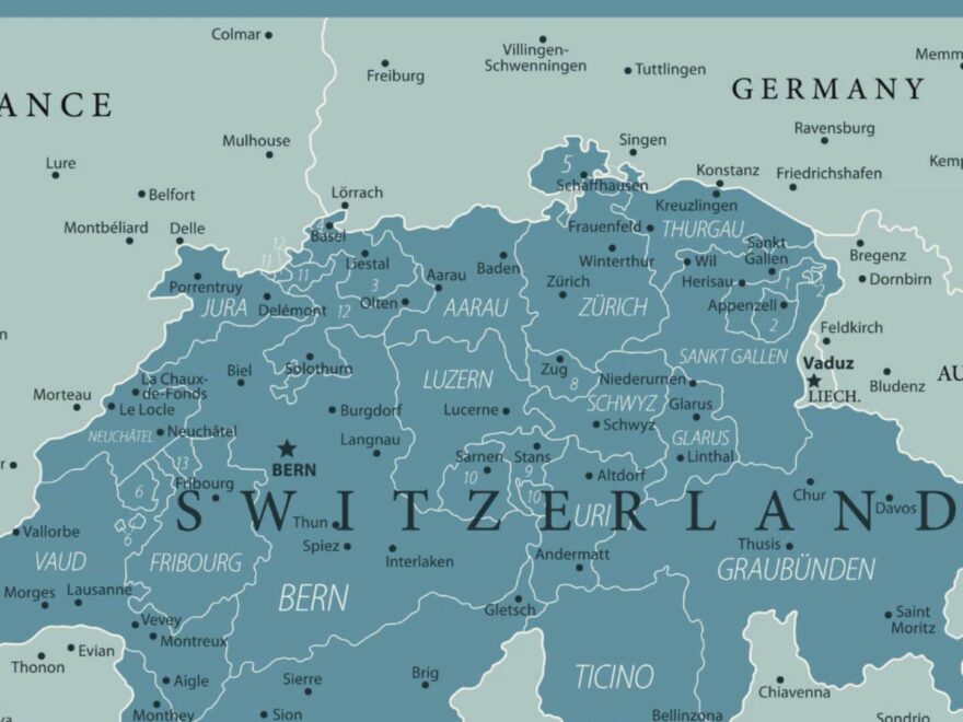 Switzerland Free Printable Map