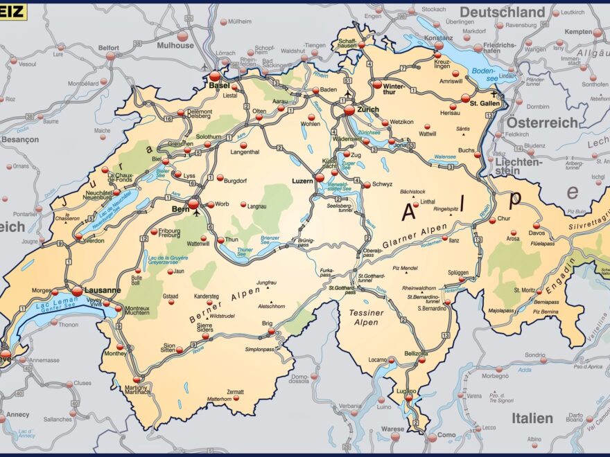 Switzerland Maps Printable Maps Of Switzerland For Download