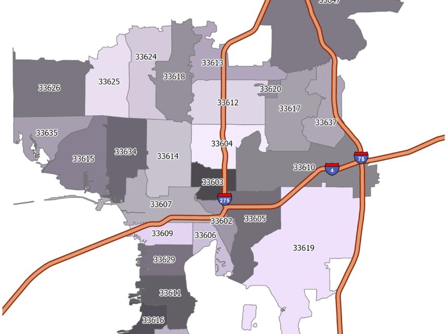 Tampa Zip Code Map GIS Geography