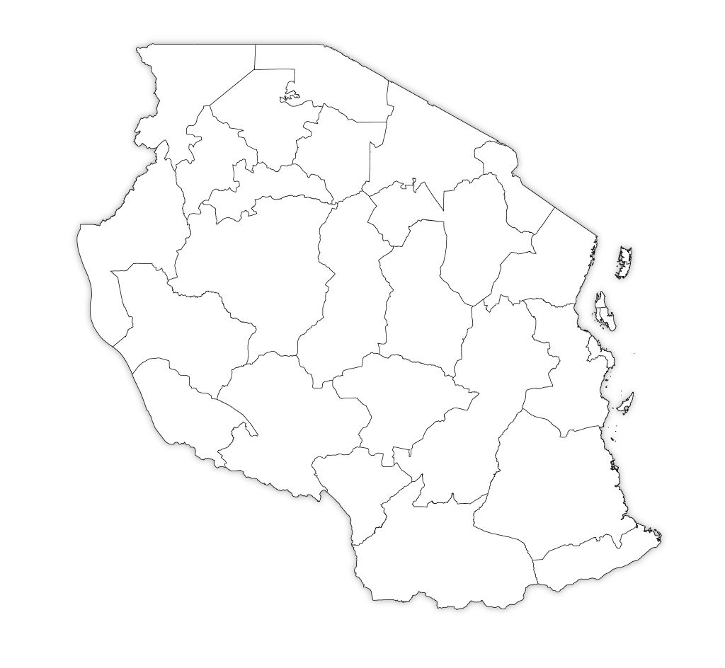 Tanzania Outline Map Tanzania Blank Map
