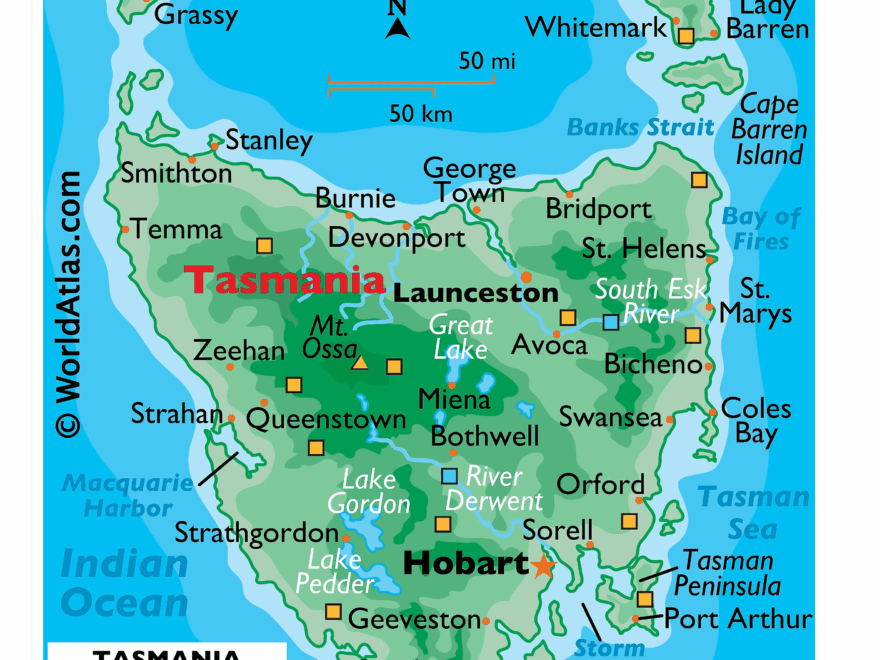Tasmania Maps Facts World Atlas