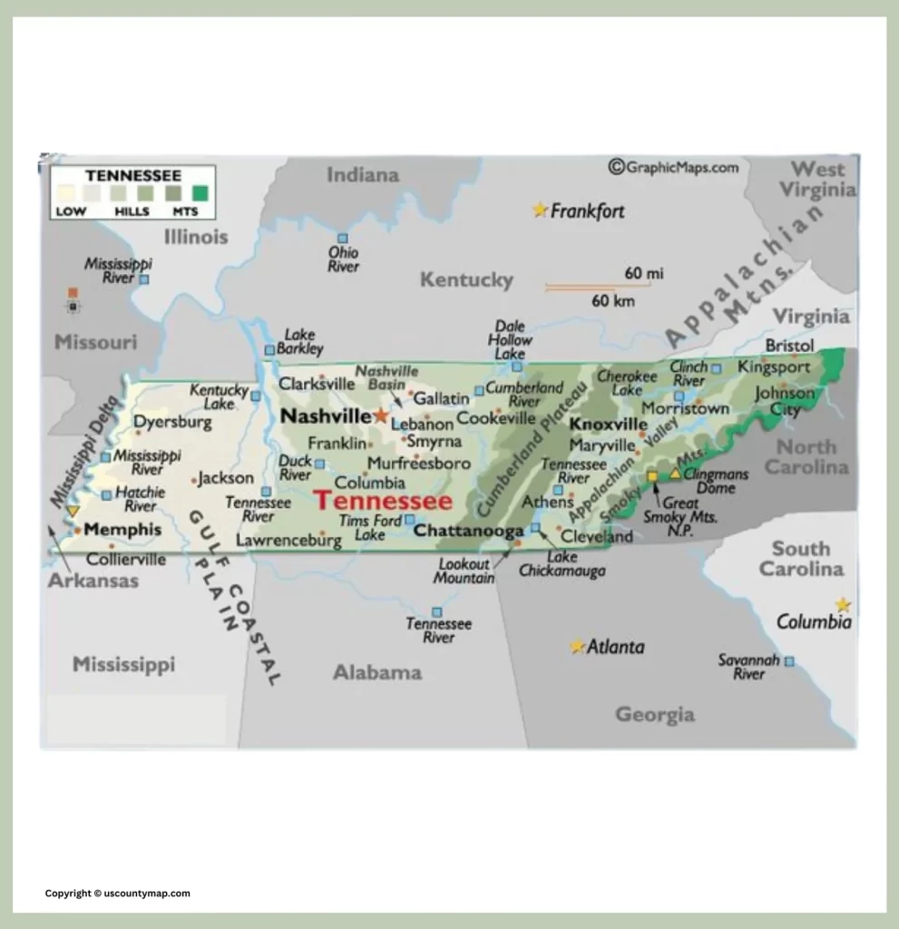 Tennessee County Map Map Of TN Counties And Cities 