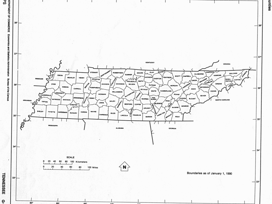 Tennessee Free Map