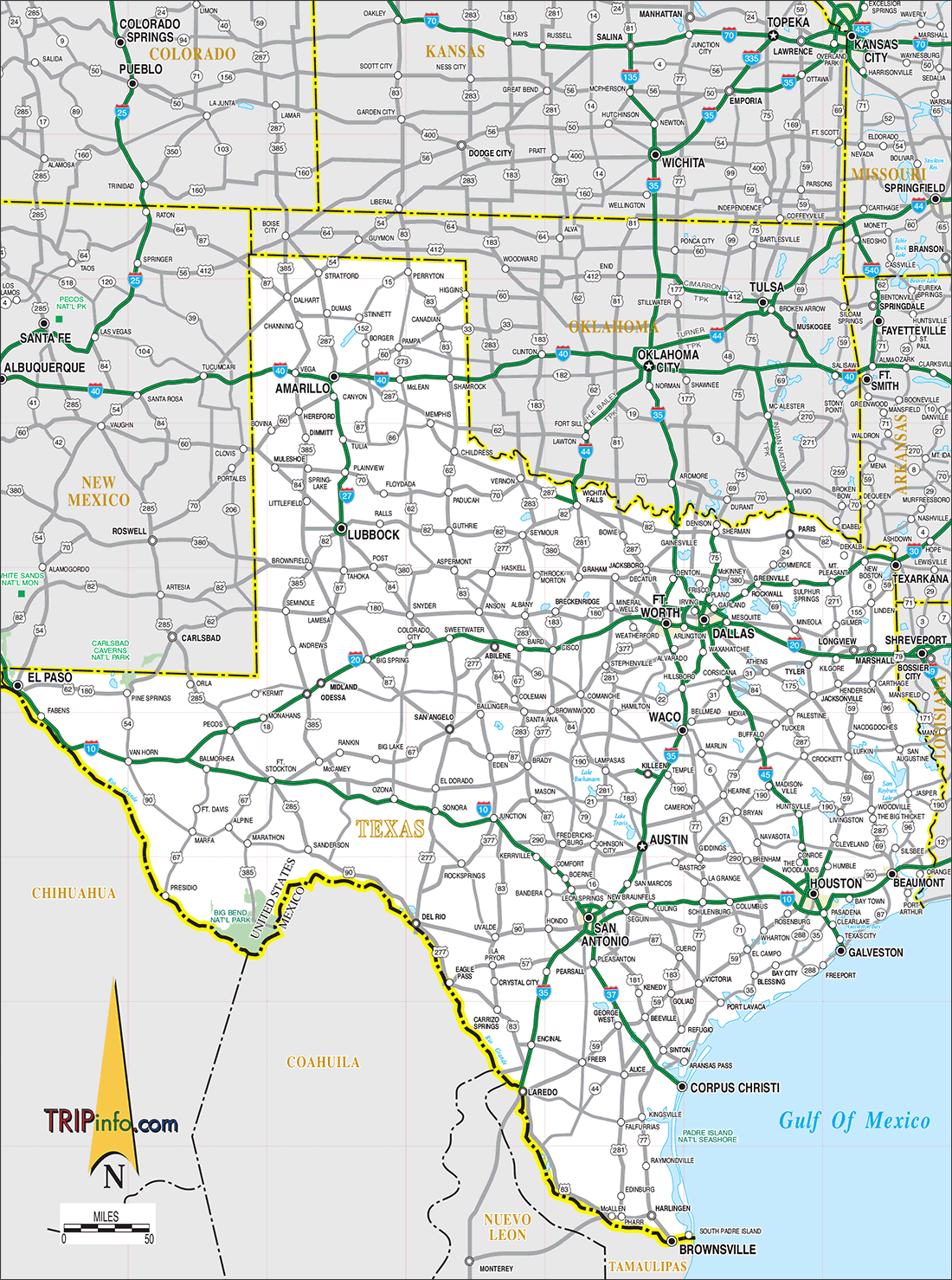 Texas Road Map