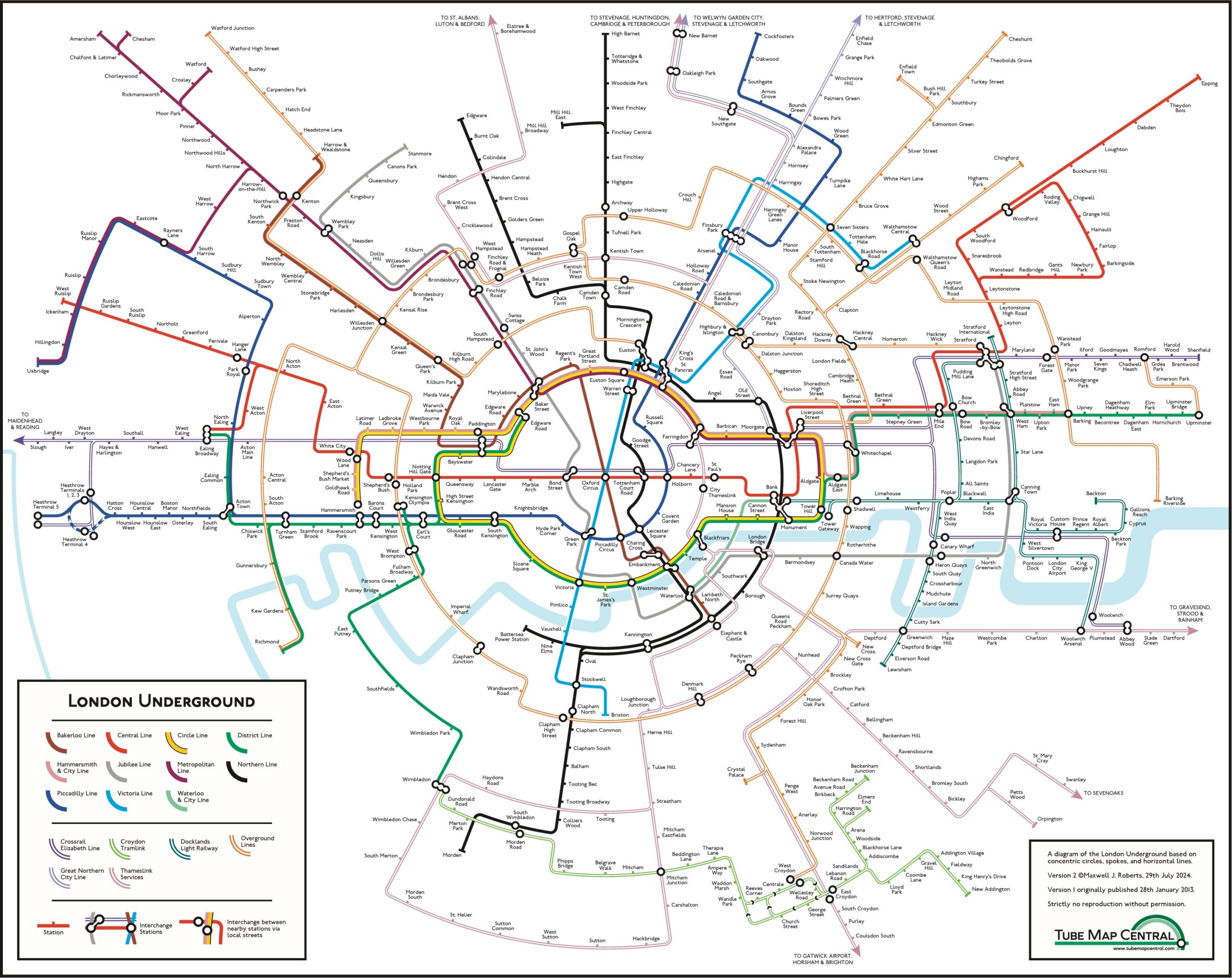 London Underground Map Printable Version