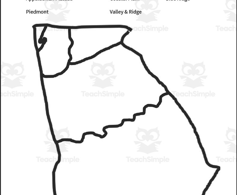 The Five Regions Of Georgia Reading Packet By Teach Simple