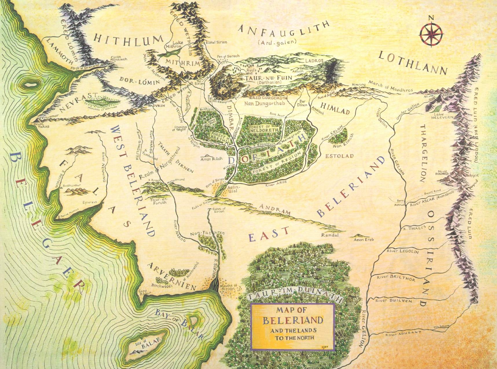 The Lord Of The Rings Maps Middle earth