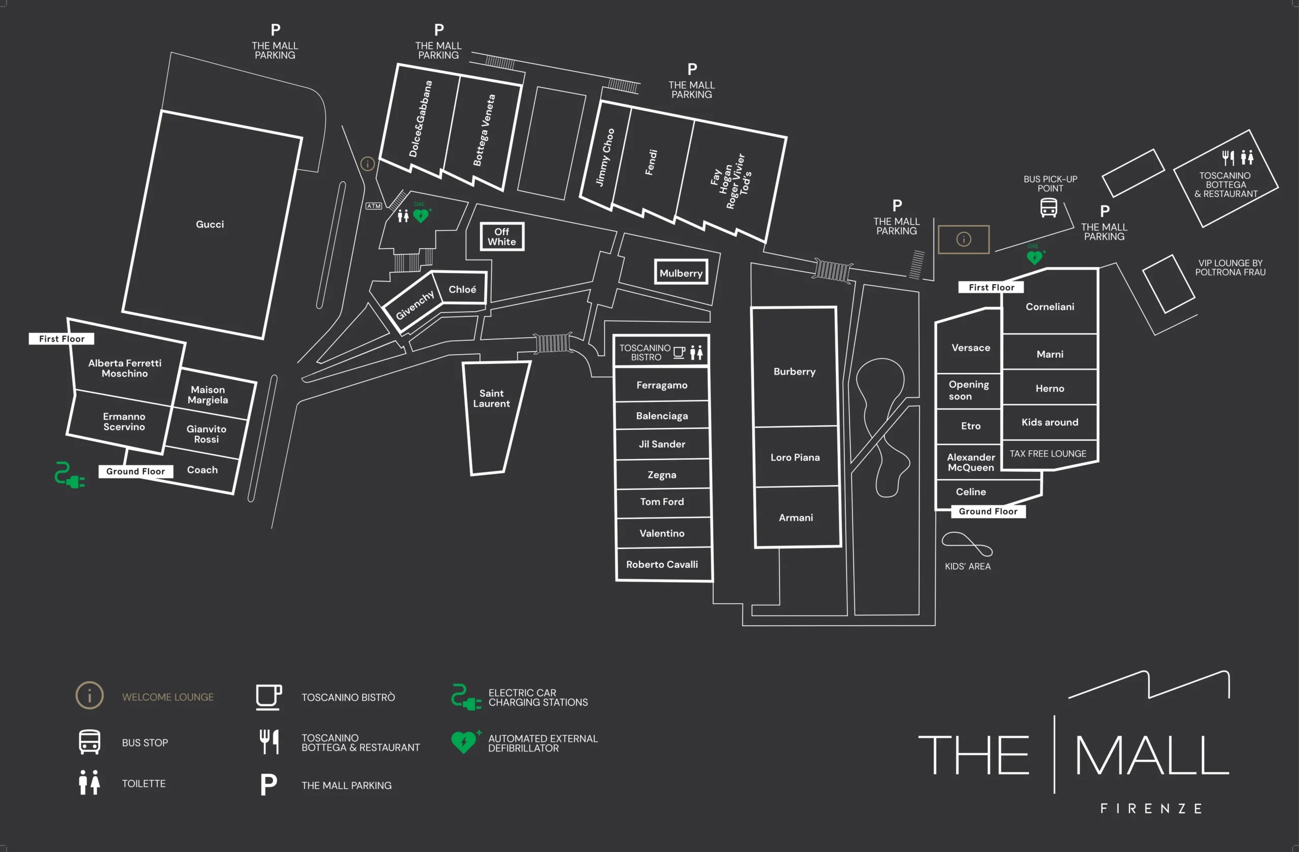 The Mall Firenze Map All Maps The Mall Firenze Map All Maps