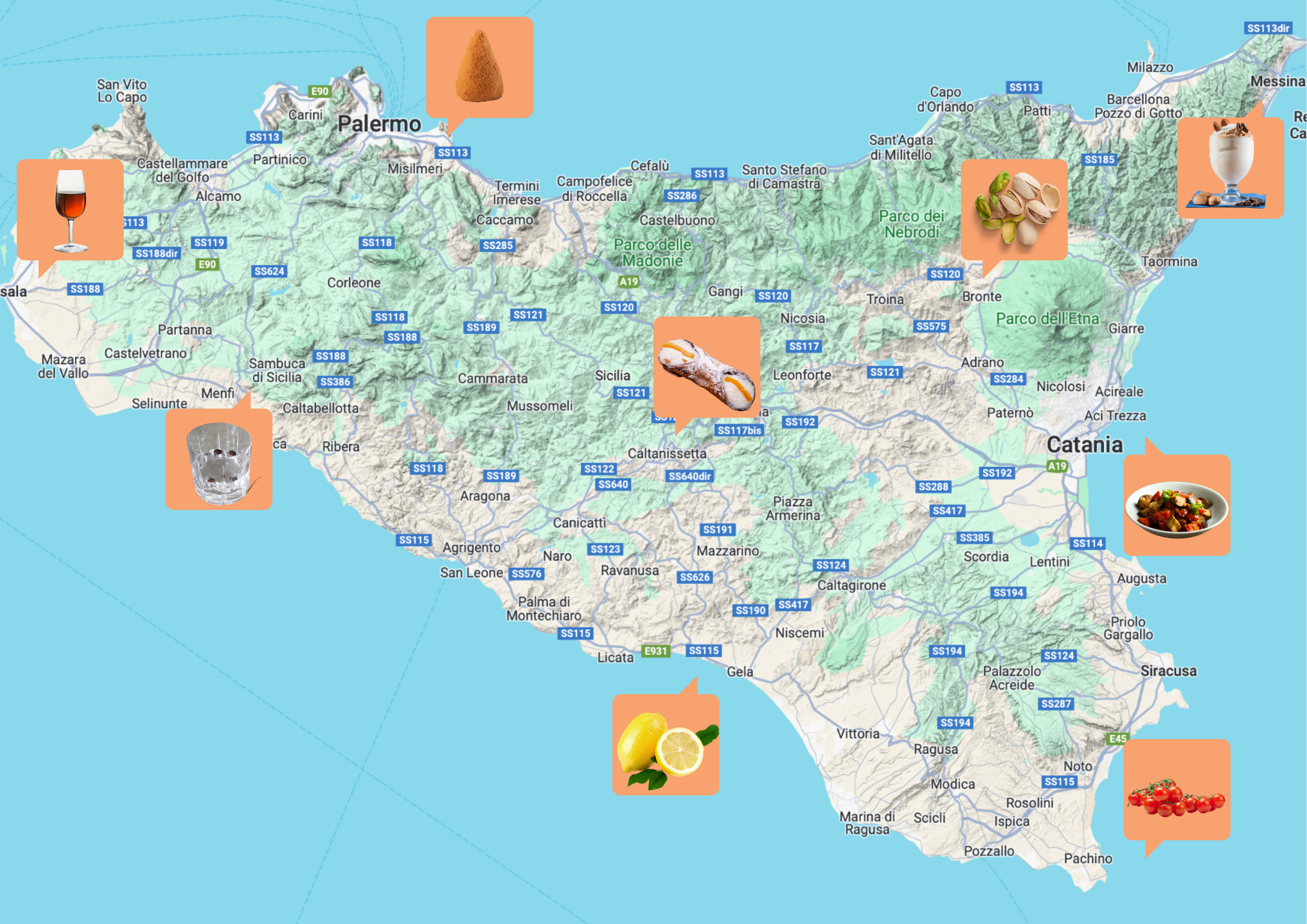Printable Map Of Sicily