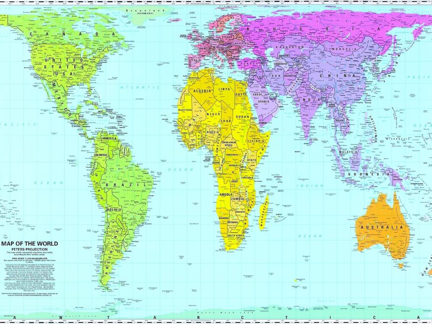 The Peters Projection World Map New Internationalist
