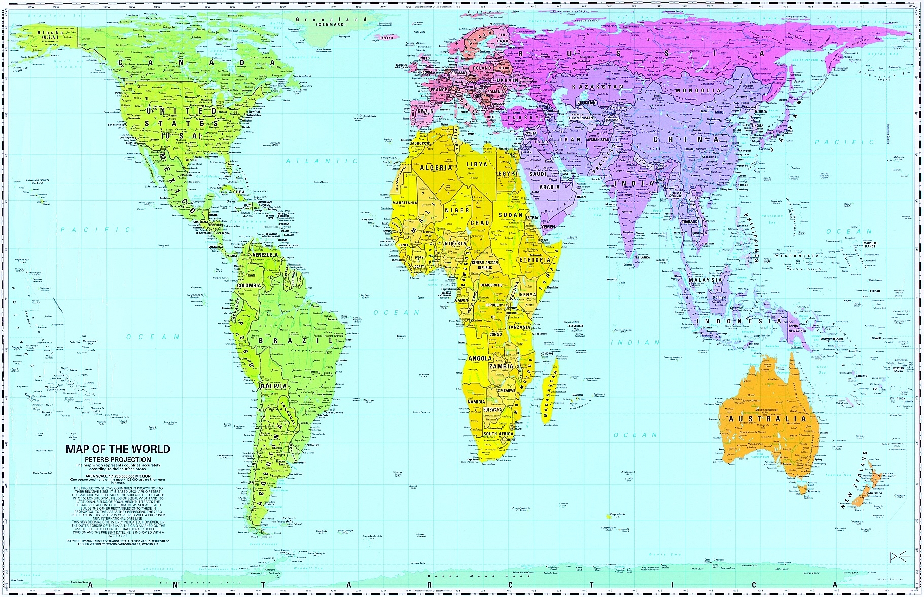 The Peters Projection World Map New Internationalist