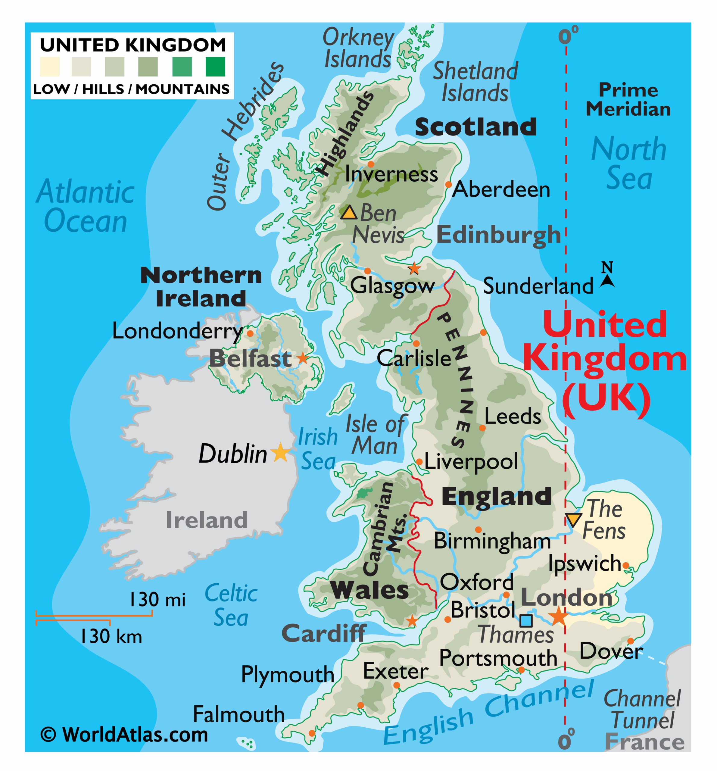 British Isles Map Printable