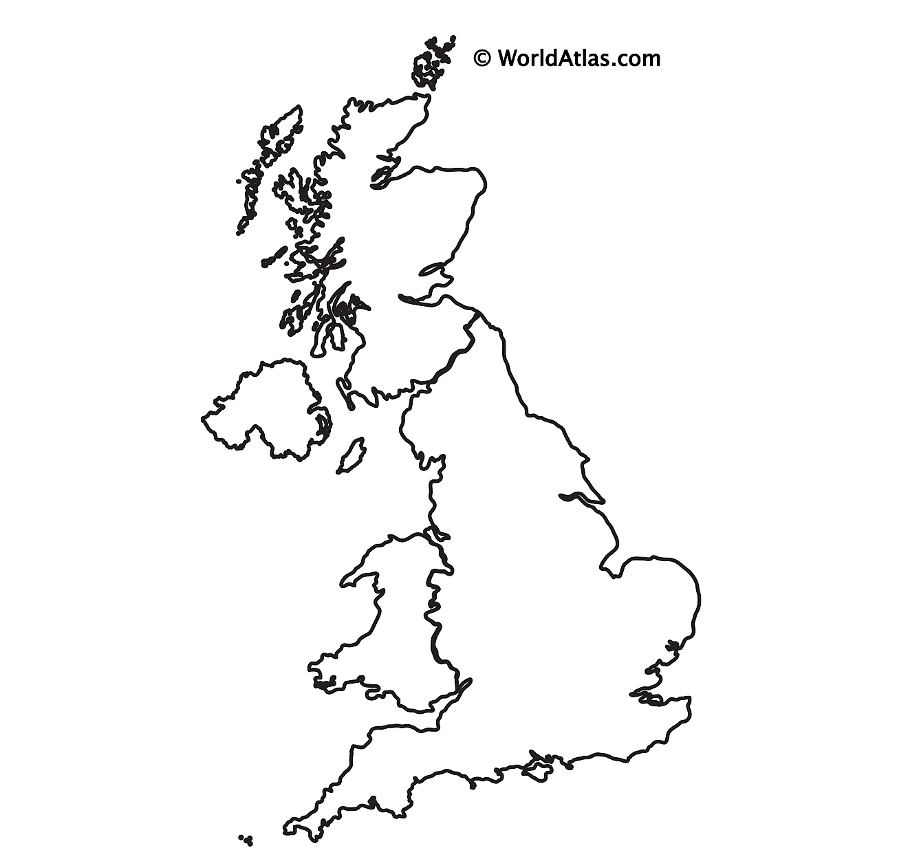 England Map Outline Printable