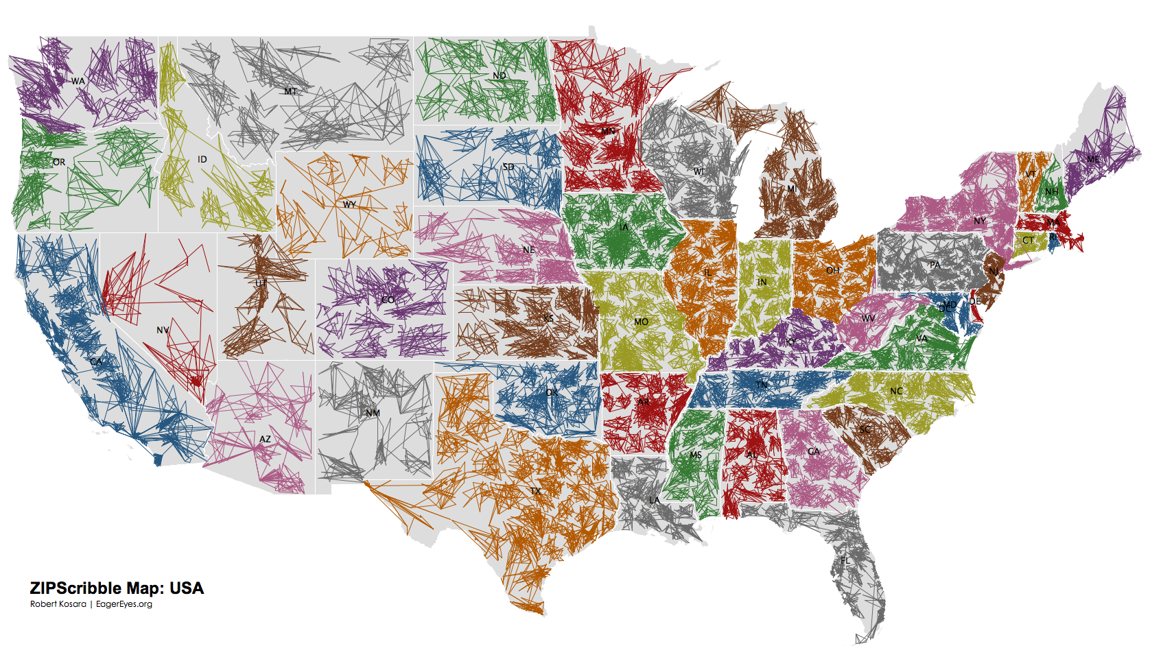Printable Us Zip Code Map