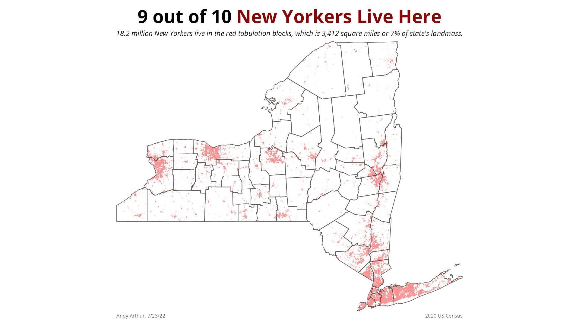 Printable New York Counties Map