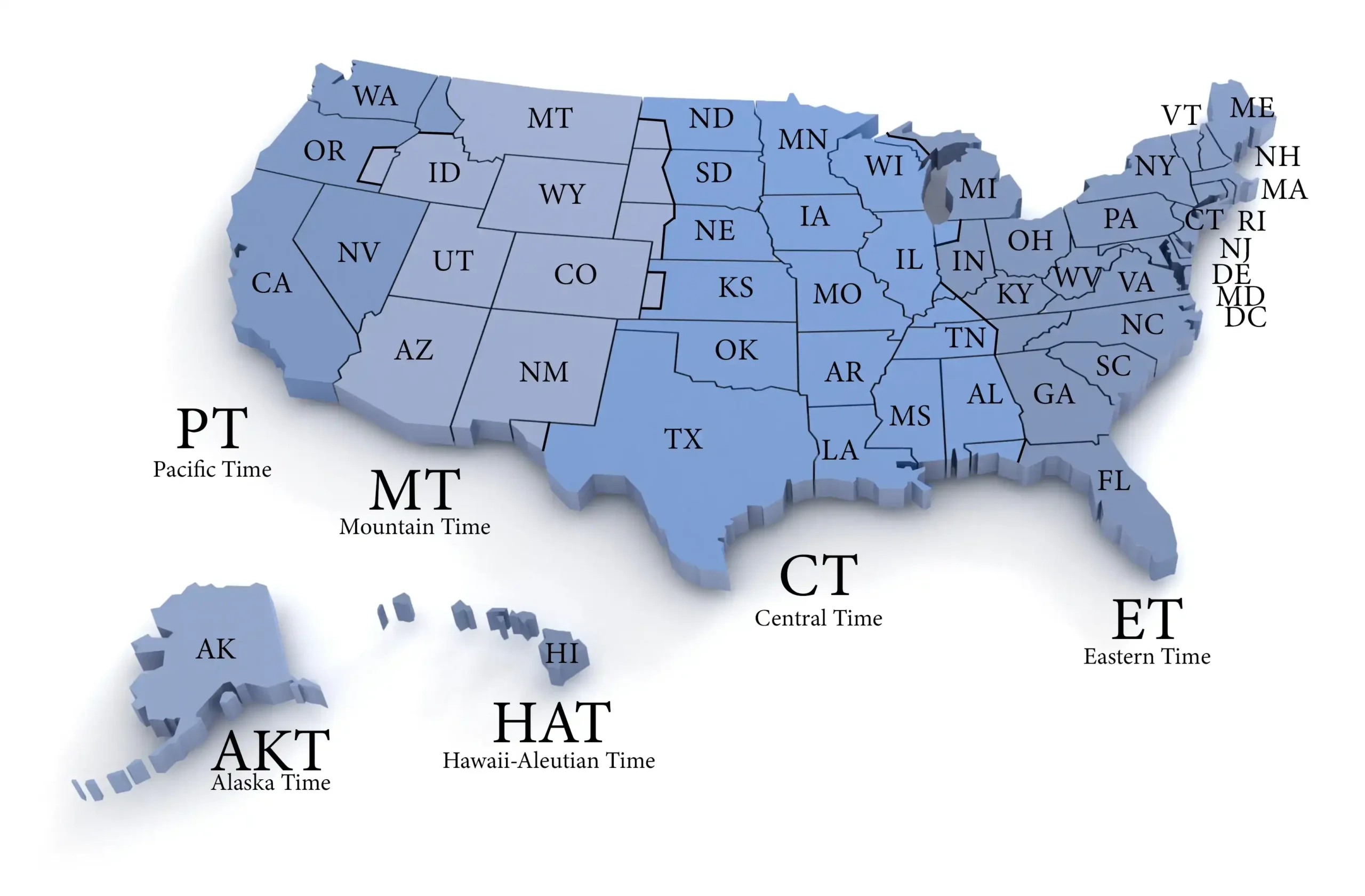 Large Printable Us Time Zone Map