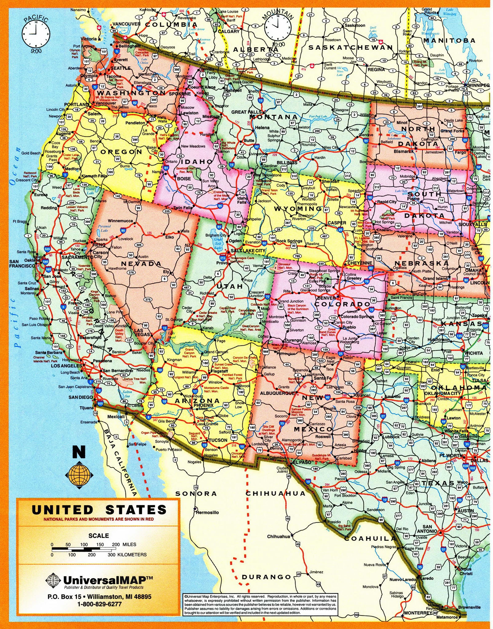 Printable Map Of Time Zones
