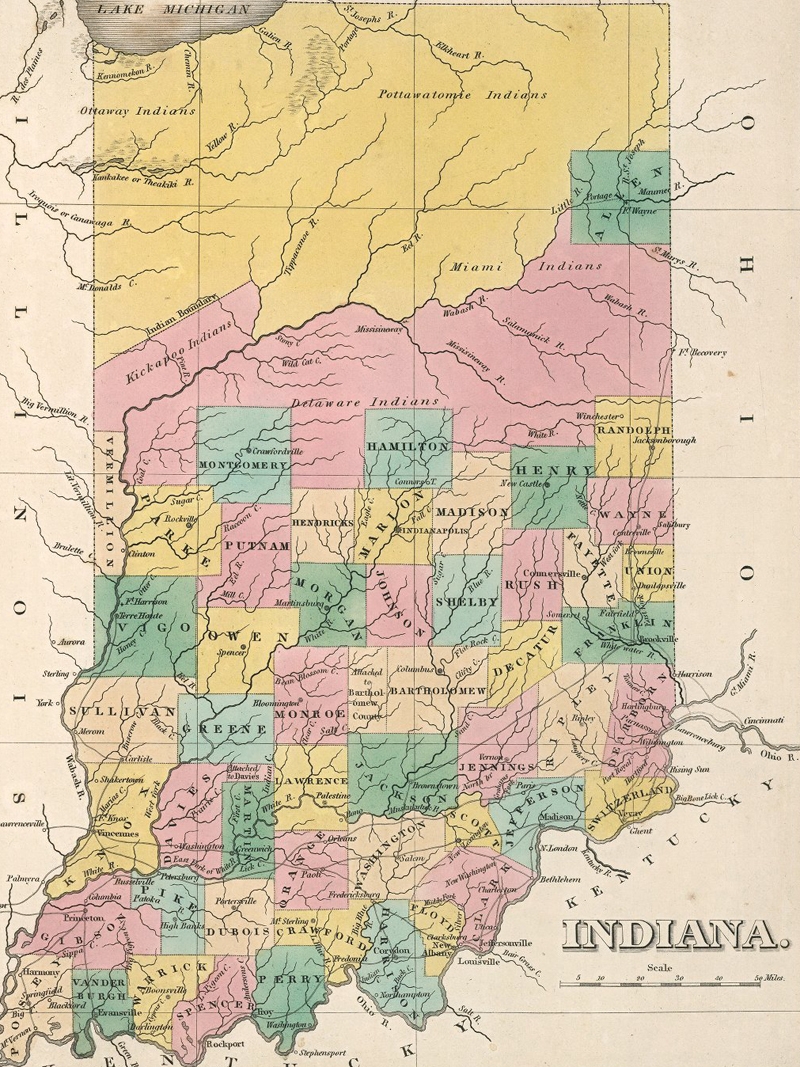 Kids Printable Map Of Indiana