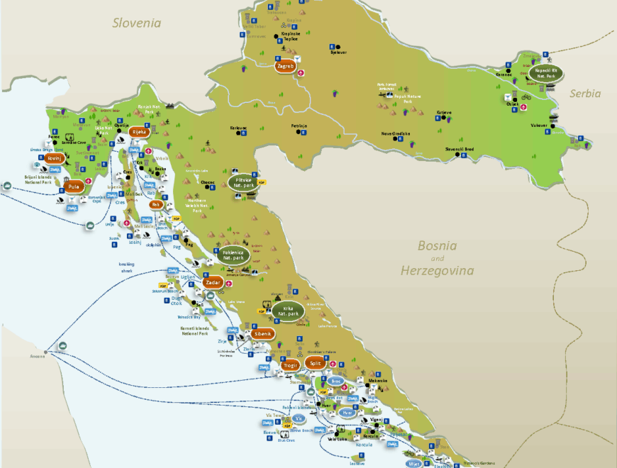 Tourist Map Of CROATIA Mytouristmaps
