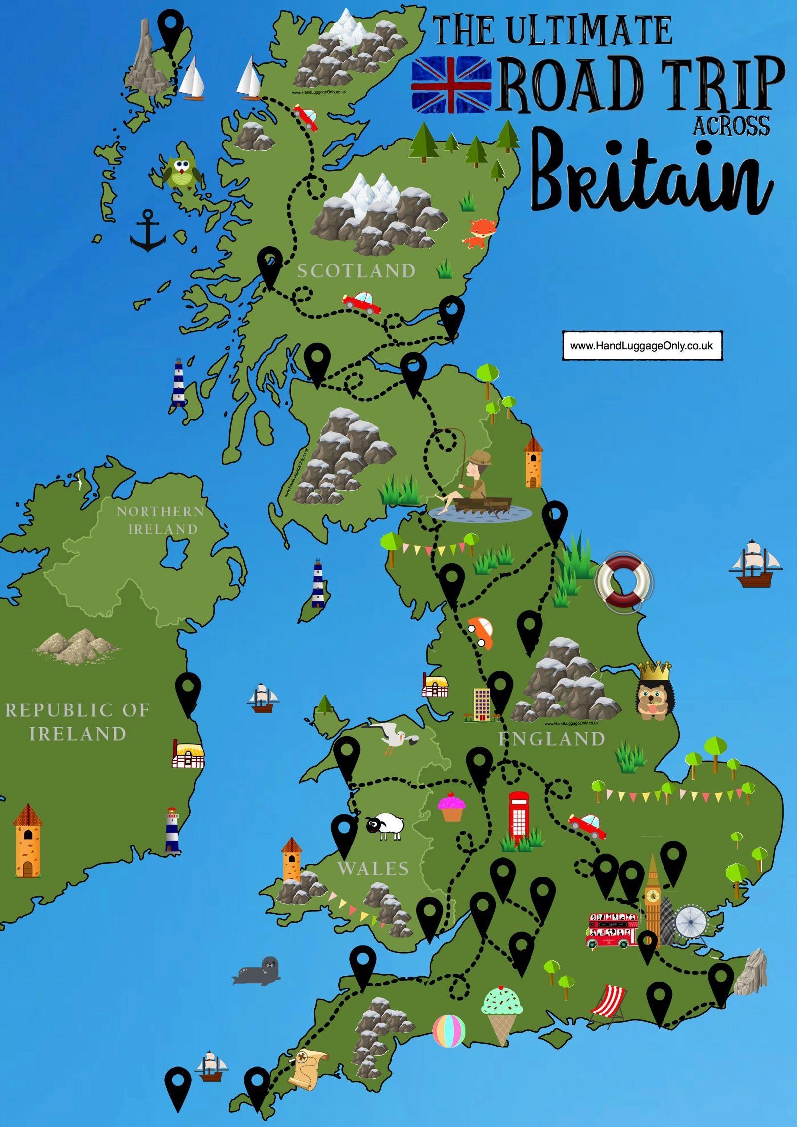 Tourist Map Of United Kingdom UK Tourist Attractions And Worksheets Library