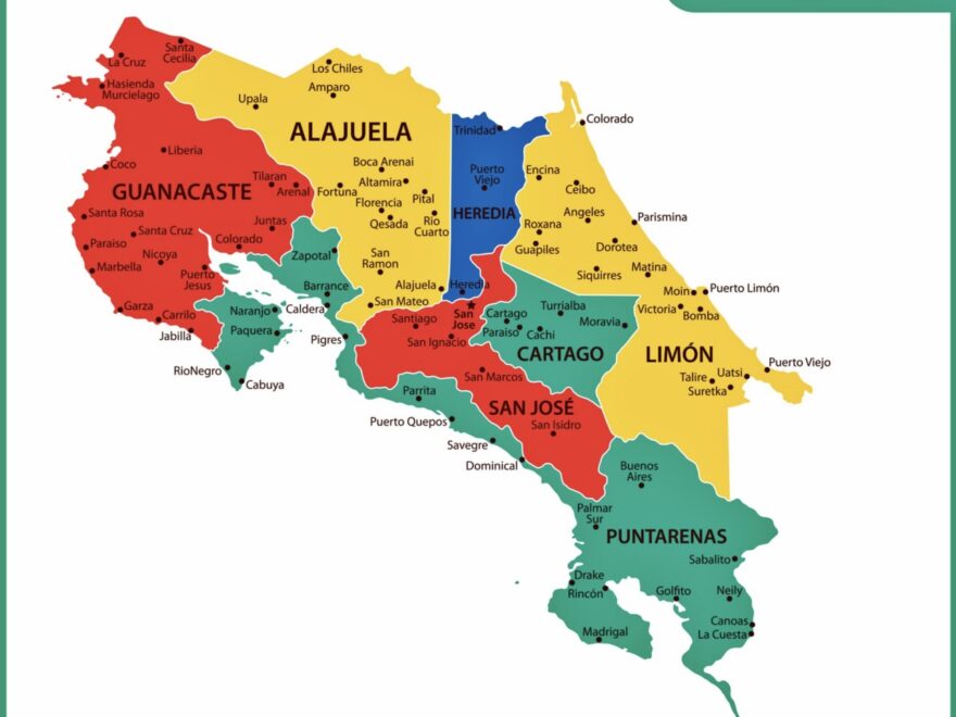 Tourist Maps Of Costa Rica Beaches Cities More