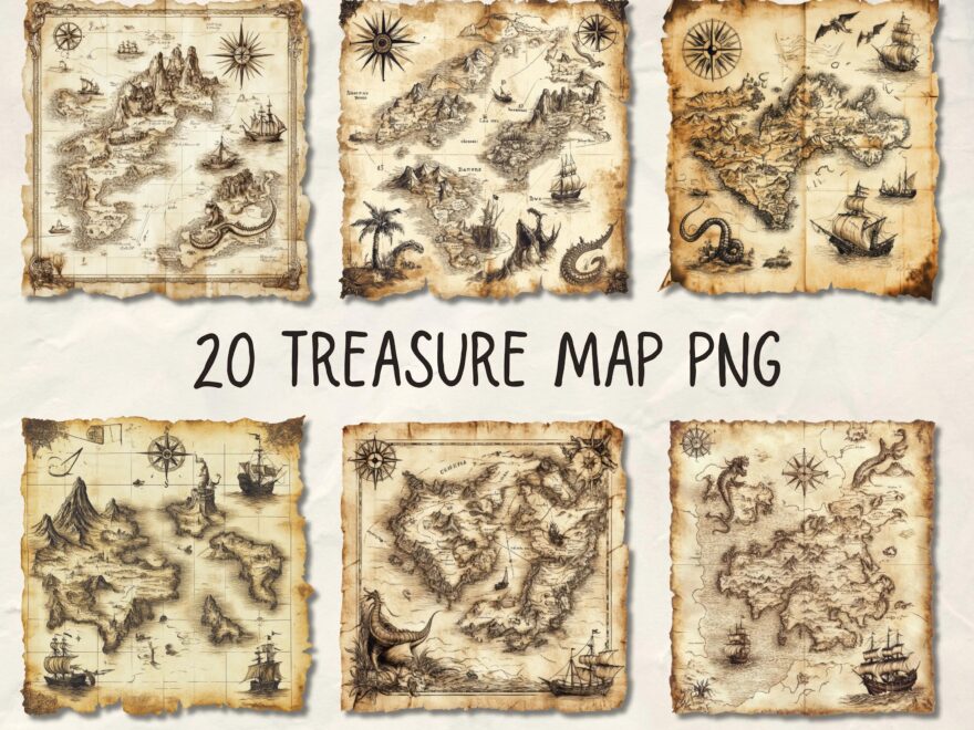 Treasure Map Paper Etsy