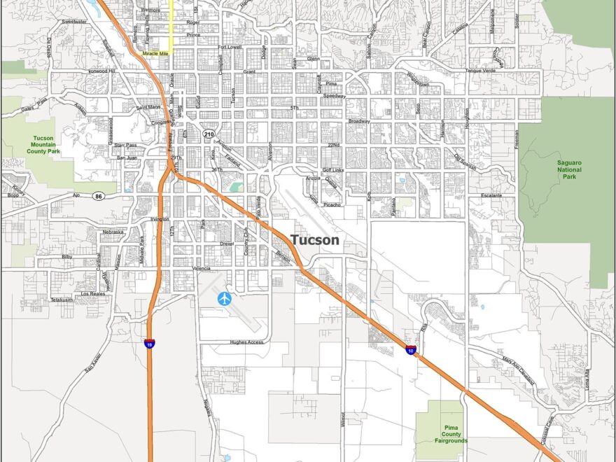 Tucson Arizona Map GIS Geography