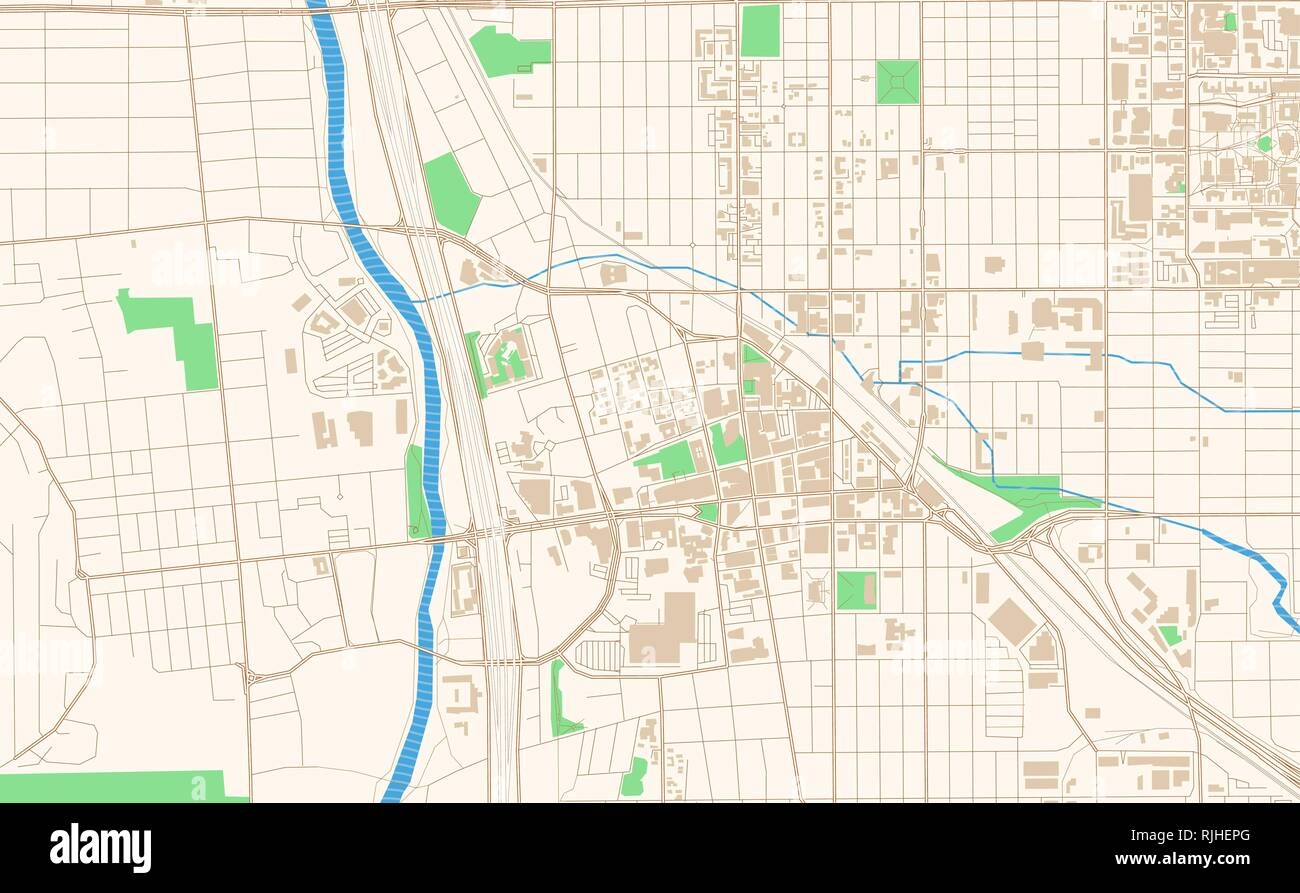 Tucson Arizona Printable Map Excerpt This Vector Streetmap Of Downtown Tucson Is Made For Infographic And Print Projects Stock Vector Image Art Alamy