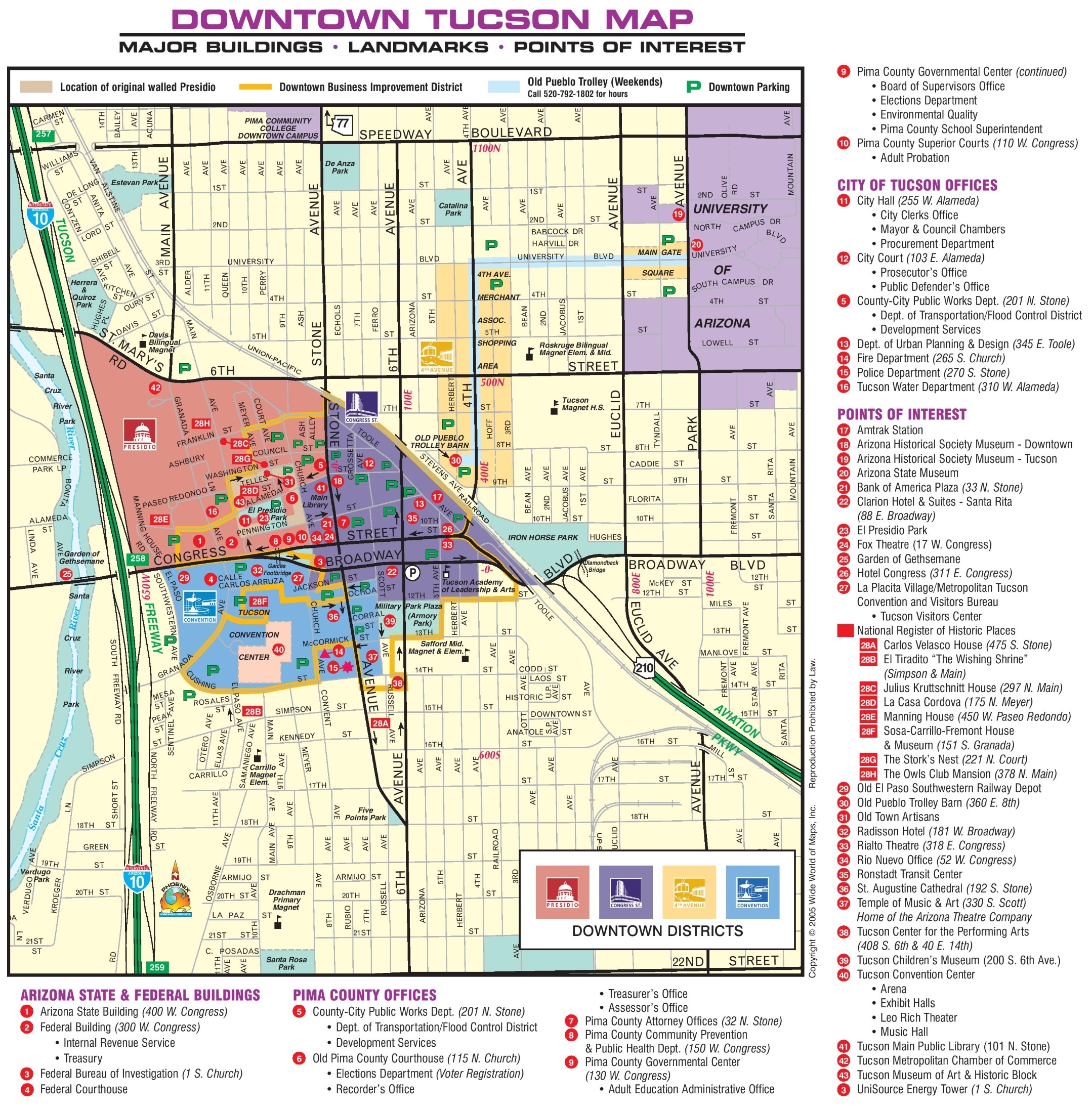 Printable Map Of Tucson Az