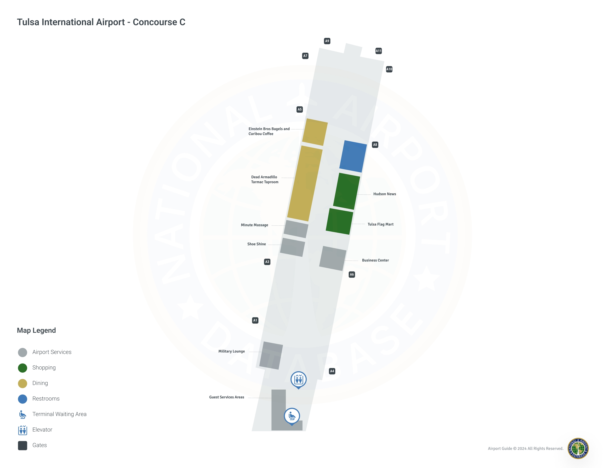 Tulsa Airport TUL Maps