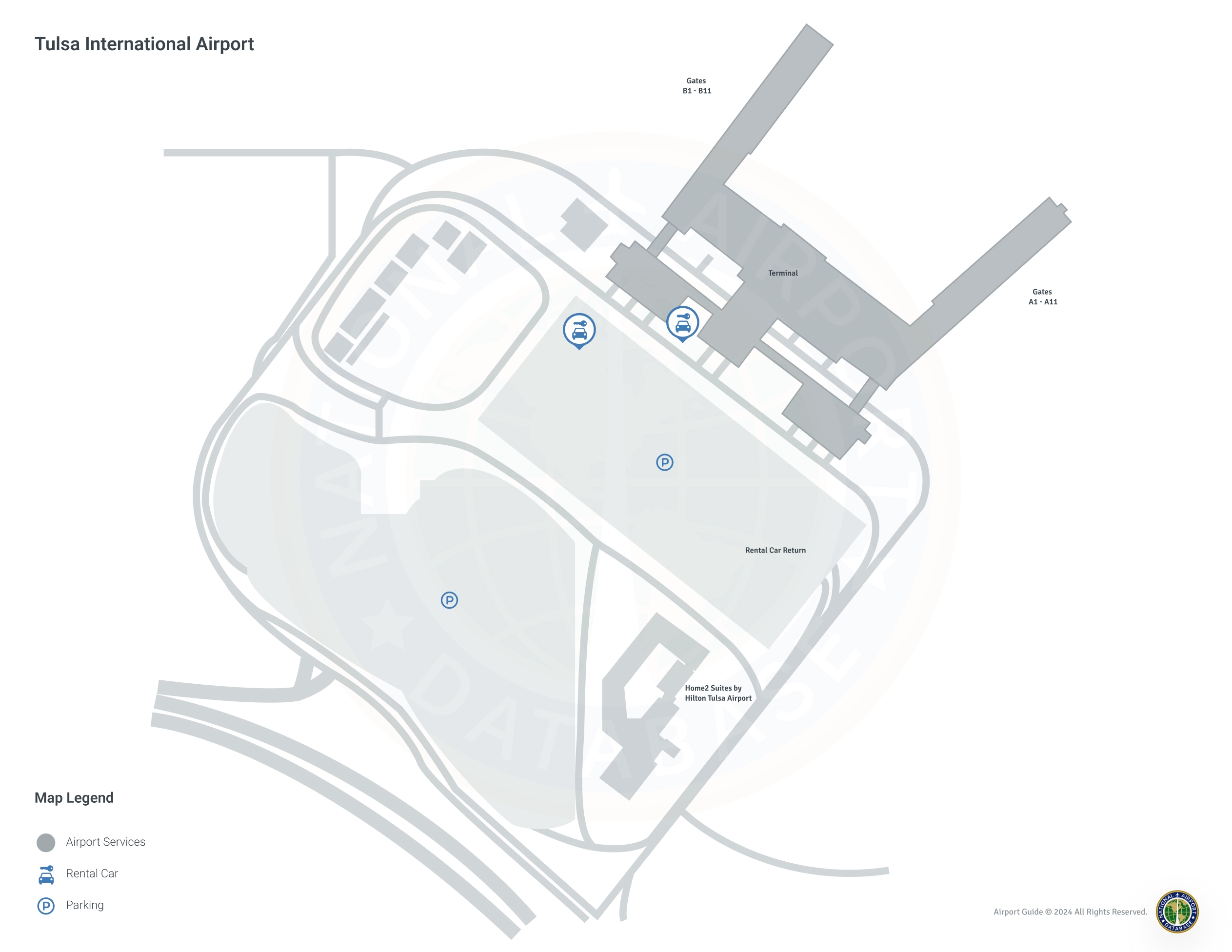 Printable Map Of Tulsa Ok Airport