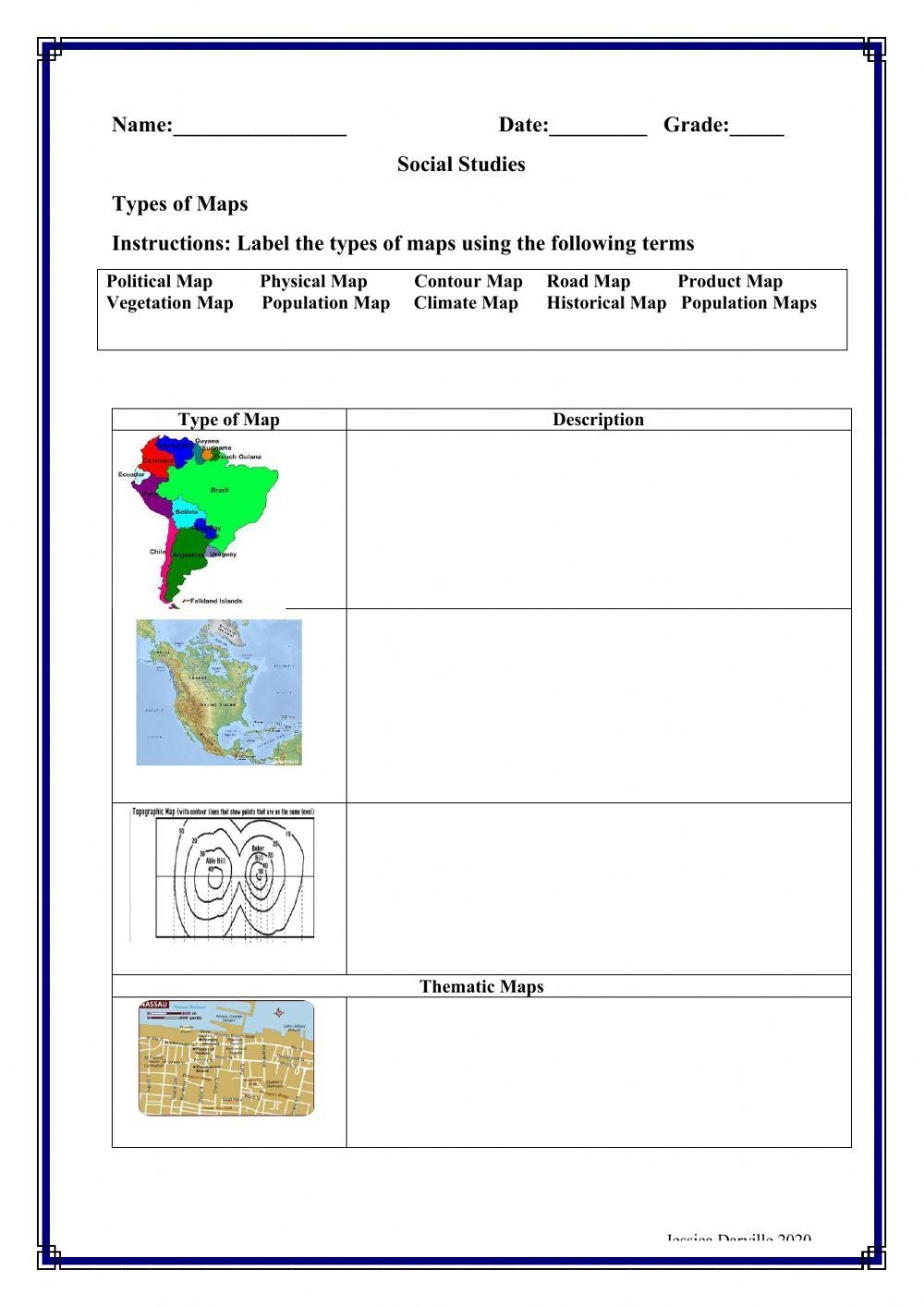 Types Of Maps Exercise Live Worksheets Worksheets Library